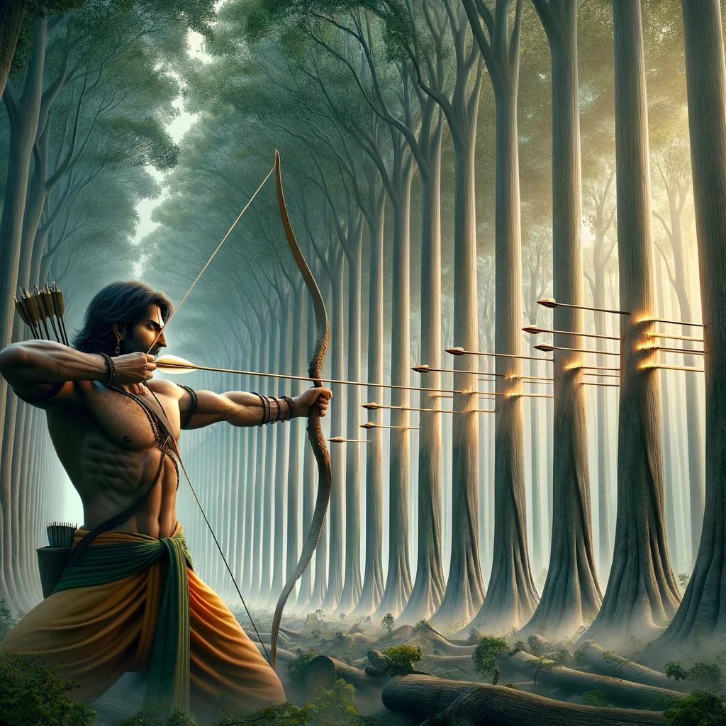 Sugriva Tests Rama’s Strength